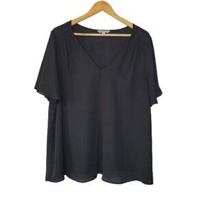 Nanette Lepore Black Short Sleeved Plus Size Top 2X​